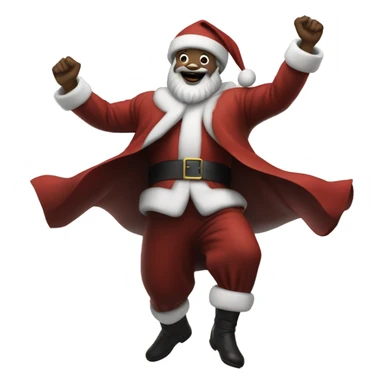 Black Santa Claus dancing  sticker