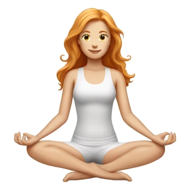 a strawberry blonde haired woman doing yoga sticker