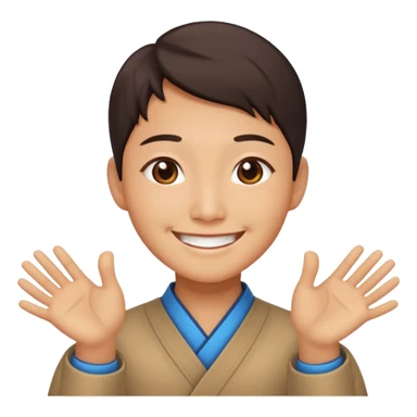 Gratitude - quality of being thankful and appreciative, chinese peson sticker