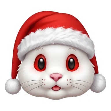 Peluche lapin noel sticker