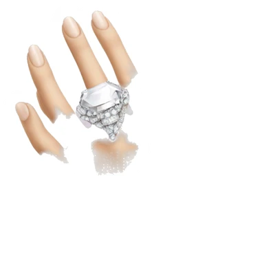 Beautiful hand with diamond ring sticker