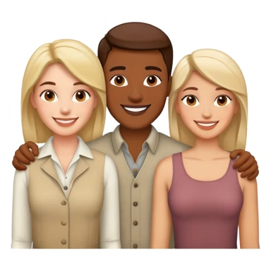 Masculine women with a feminine woman as a couple sticker