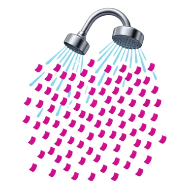 Pink confetti in the shower sticker