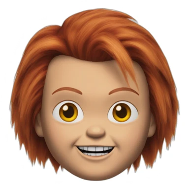 Chucky face from childs play sticker