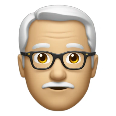 Un mec chauve à lunettes avec un Gun sticker