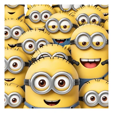 minions face heart sticker