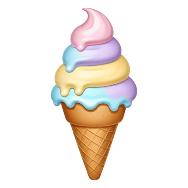 Melted pastel ice cream sticker