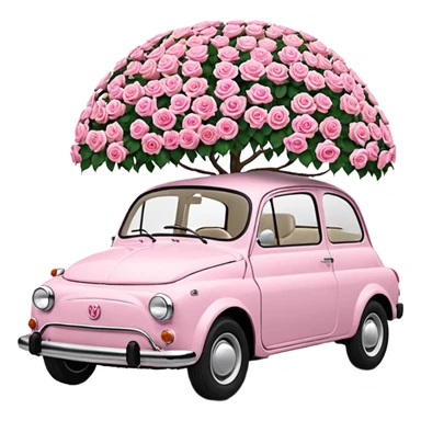 Машина доставки цветов с пионом на кузове  sticker