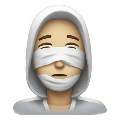 person pretending to be sick sticker