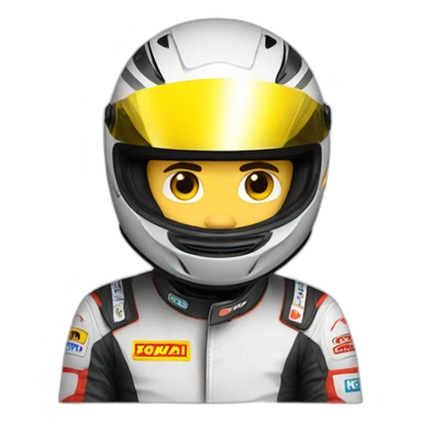 F1 driver in helmet sticker