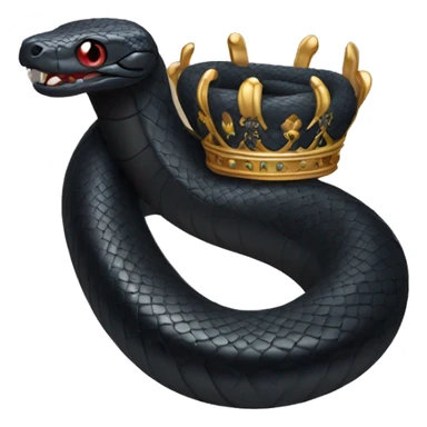 Black snake with queen’s crown sticker