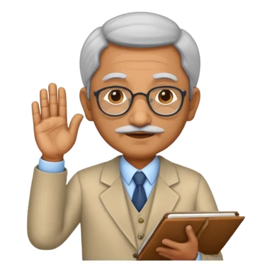 old indian male teacher sticker