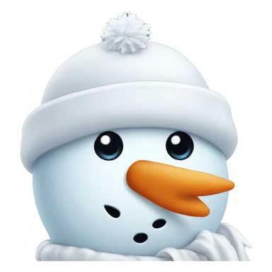 Snowman wearing cap sticker