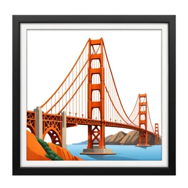 Golden Gate Bridge 🌉 in frame sticker