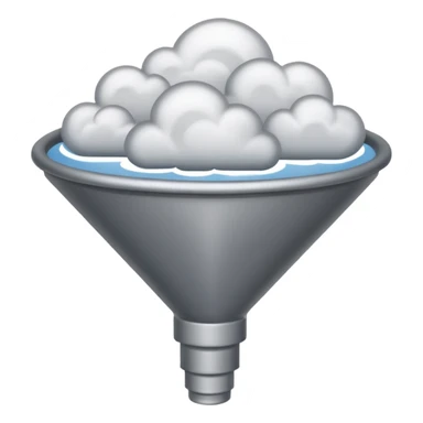 A developing funnel touching down from storm clouds. sticker