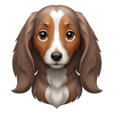 Dapple long haired dachshund  sticker