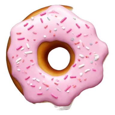 Donut with white icing  and light pink sprinkles sticker