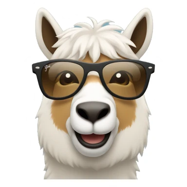 Stylized Alpaka with rayban sticker