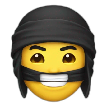 Smiling ninja sticker