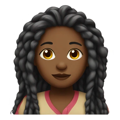 fat black girl with dreads sticker