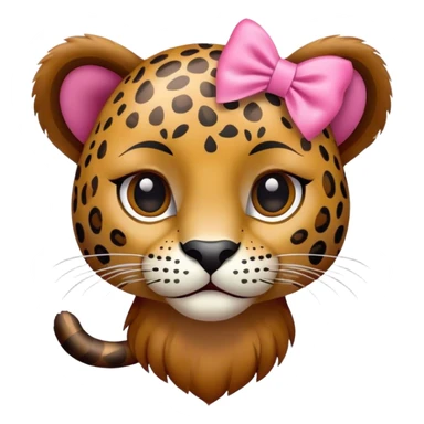 Onça pintada com o laço rosa sticker