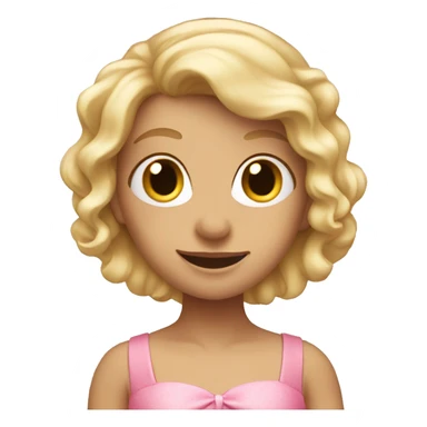 Fairy with blonde hair and pink dress sticker