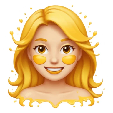 Emoji women, Beatiful, sexy, white splashes in face  sticker