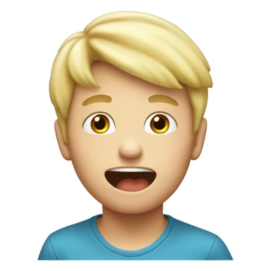 Blonde boy farting sticker
