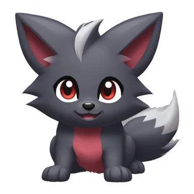 Kawaii Zorua-Zoroark-Mightyena sticker