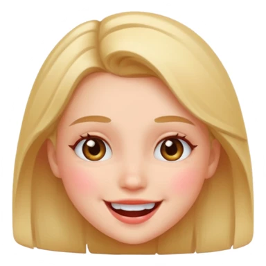 Happy face blushing gurl sticker