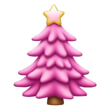Pink Christmas tree that’s decorated  sticker