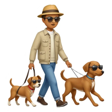 Dog Walker man sticker