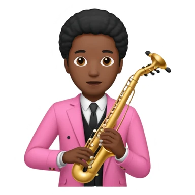 pink musician black man  sticker