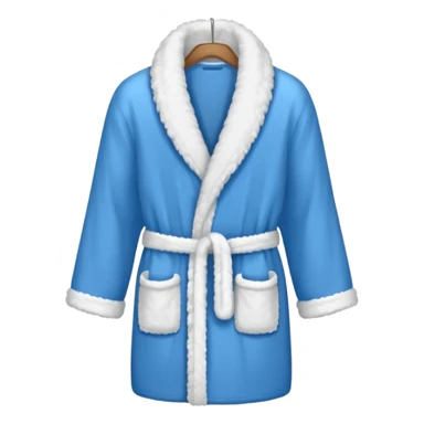 Blue bathrobe sticker