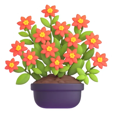 flowering shrub with blossoms sticker