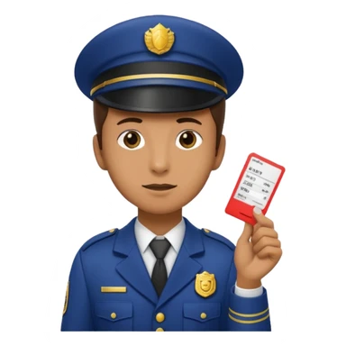 Ticket inspector with punch,Train Crew. sticker