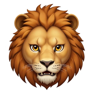 nasty lion looking sideways with mean fierce expression sticker