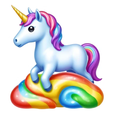 Rainbow gummy unicorn poop sticker