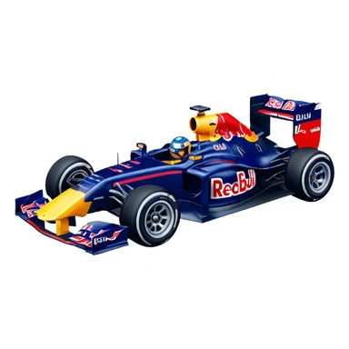 Crea un emoji de carro de f1 de red bull sticker