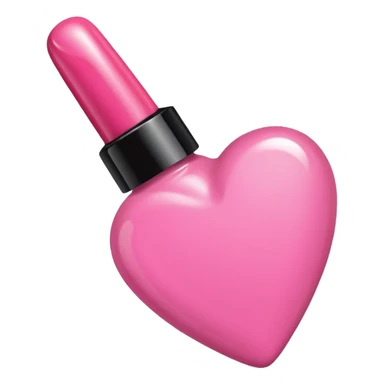 heart with a nail polish pink sticker