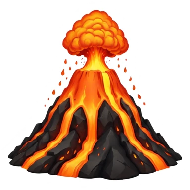 volcano big lava eruption no smoke sticker