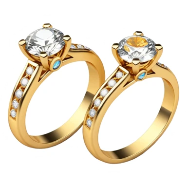 two ndian engagements rings next to each other sticker