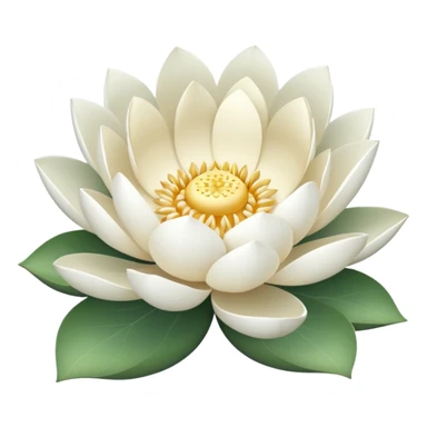 Flor de lótus Branca cada uma diferente  sticker