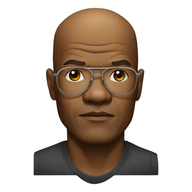 bald samuel l jackson serious wearing shirt sticker