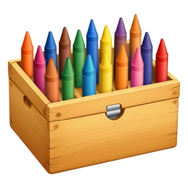 Box of crayons with different colors sticker
