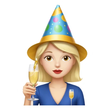 Jet champagne new years 2025 sticker