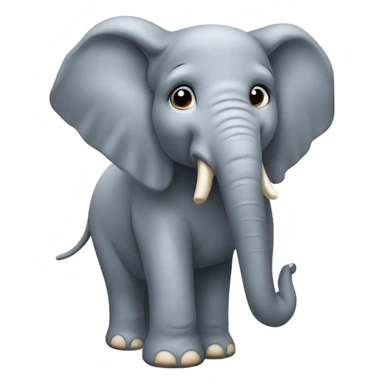 Elephant sale with exaggerated features ￼ sticker