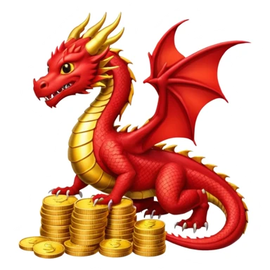 strack coins red dragon sticker