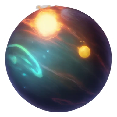 Planet with Glowing effects sticker