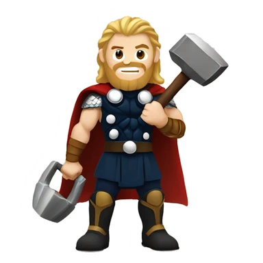 Thor holding a hammer sticker